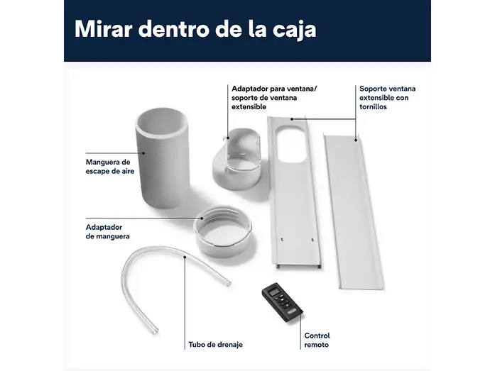 Aire acondicionado portátil - De'Longhi Pinguino PACEMK82, 2350 frig/h, 2.4kW, 80m³, 3 en 1, Función deshumidificador, 63dB, Gas Eco-Friendly, Blanco - Imagen 7
